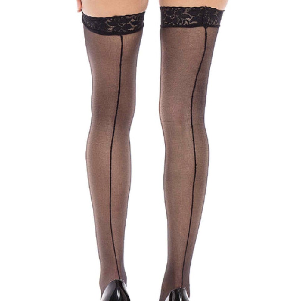 Fishnet Thigh Highs w/ Backseam