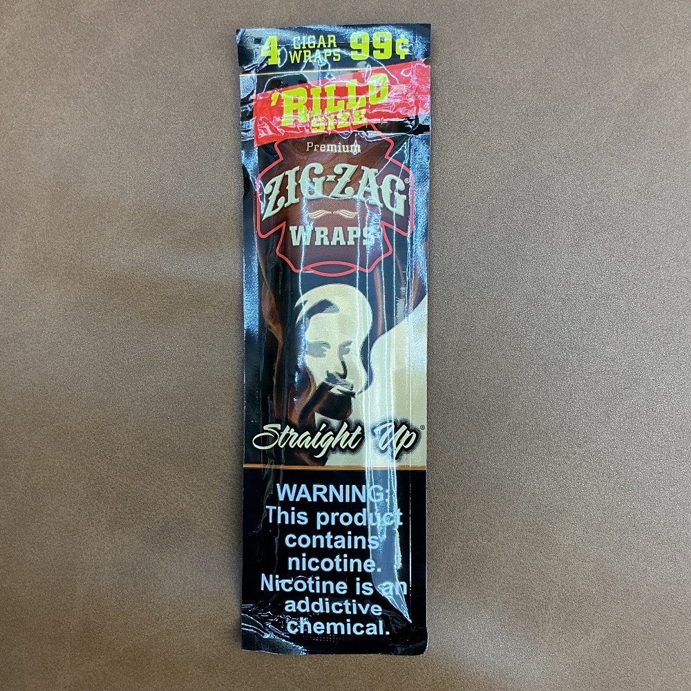 Zig-zag rillo size wraps straight up