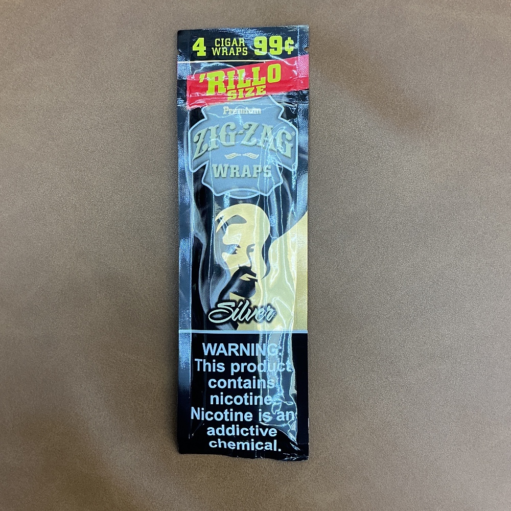 Zig-zag wraps rillo size silver