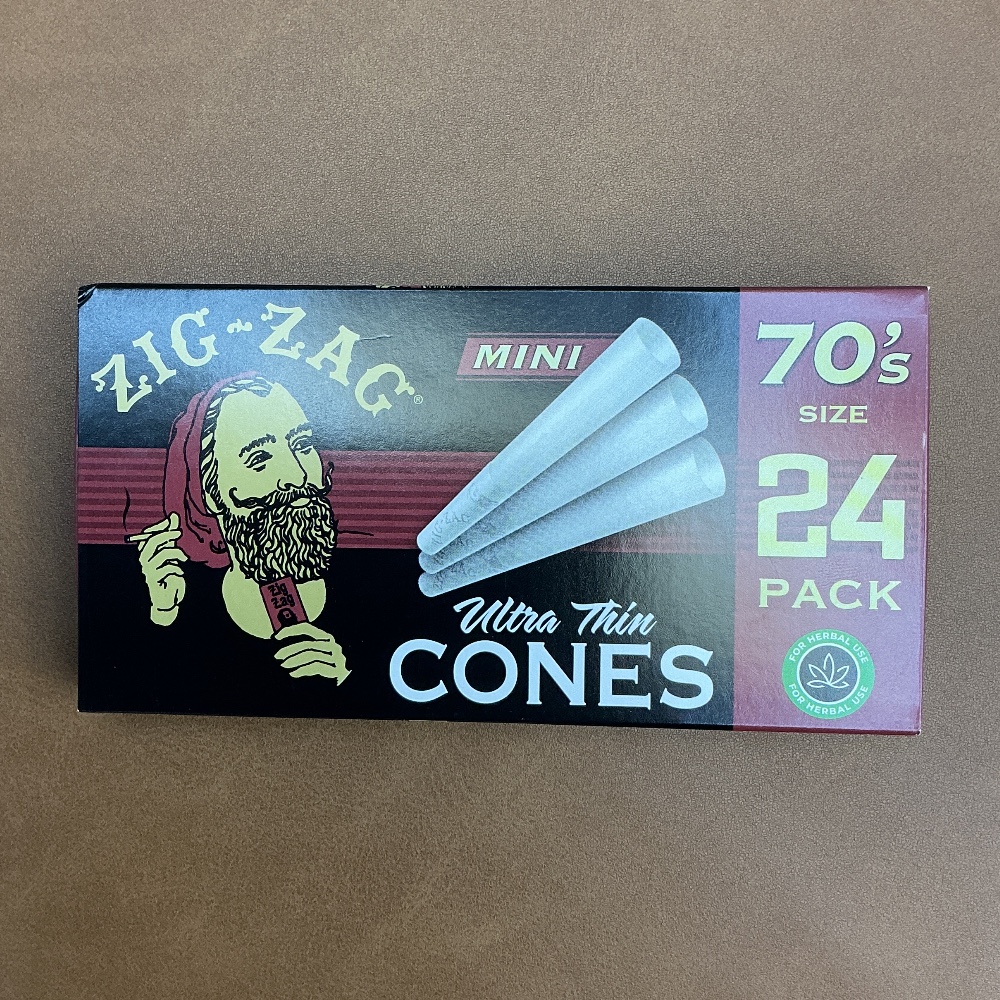 Zig-zag mini ultra thin cones 24 pack