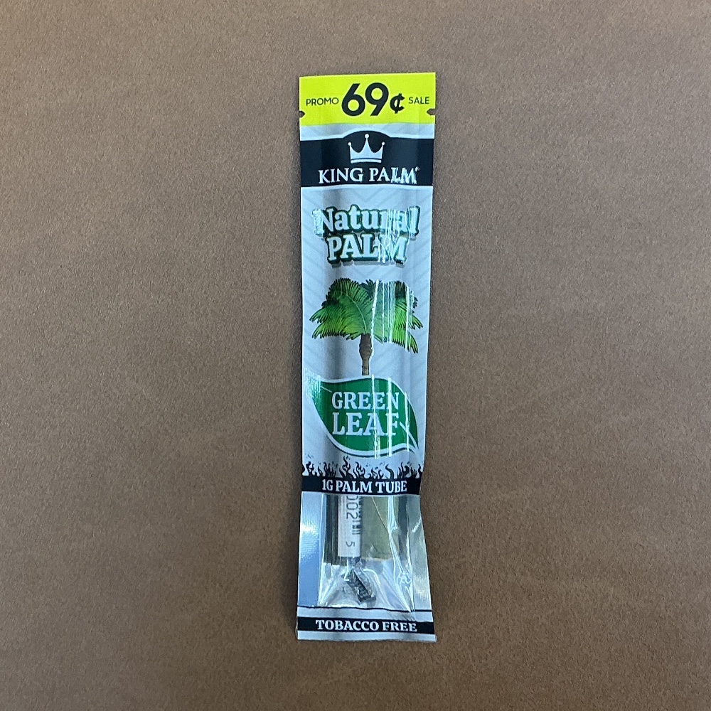 King Palm Natural Palm 1G Palm Tube Tobacco Free 