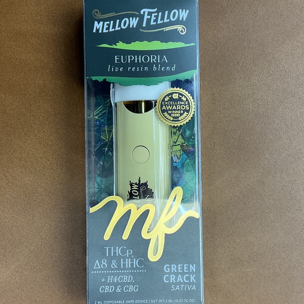Mellow Fellow Euphoria Green Crack THCp Delta 8 & HHC