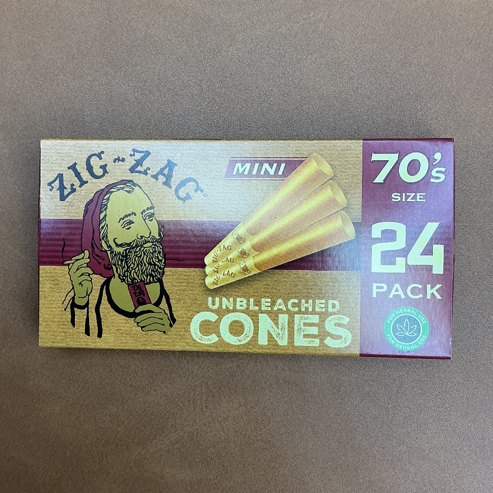 Zig-zag mini Unbleached cones 24 pack