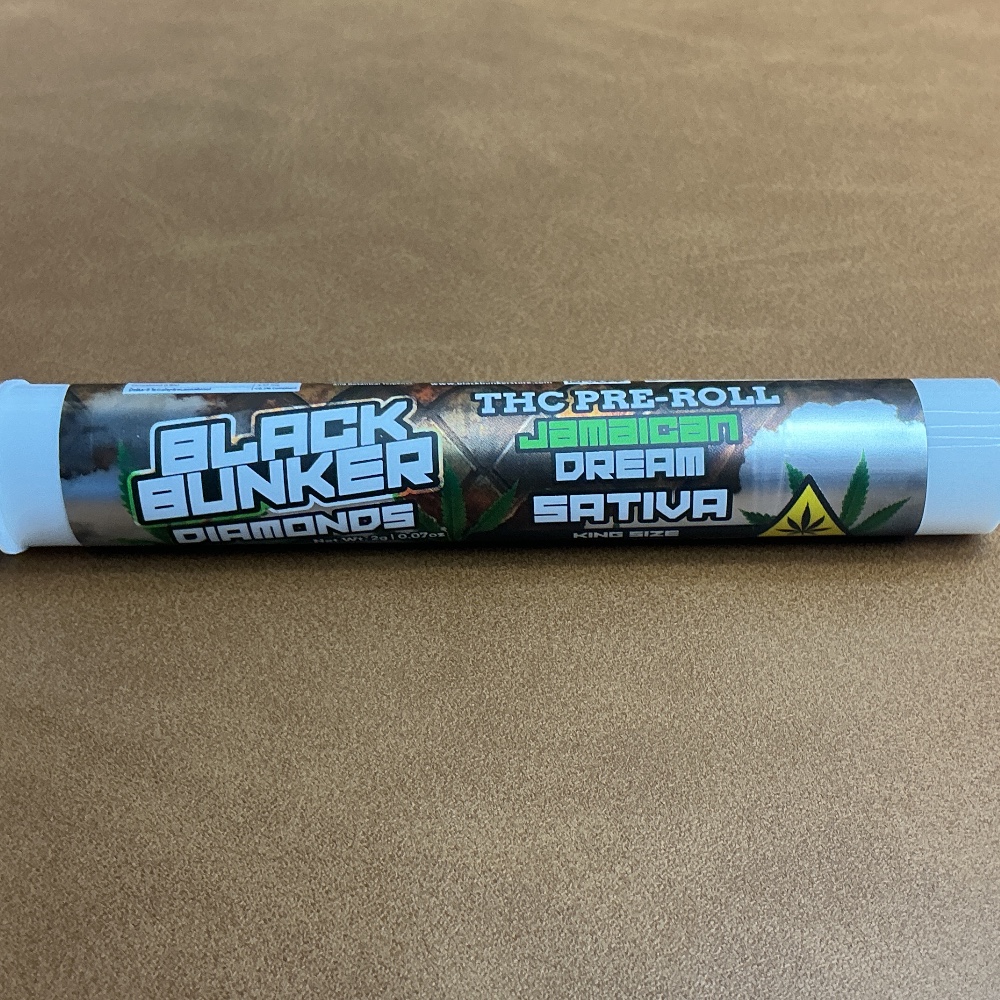 Black Bunker Diamonds 2g Pre-roll Jamaican Dream