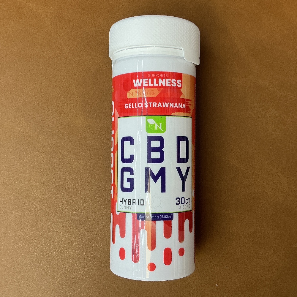 CBD gummy gello strawnana hybrid 