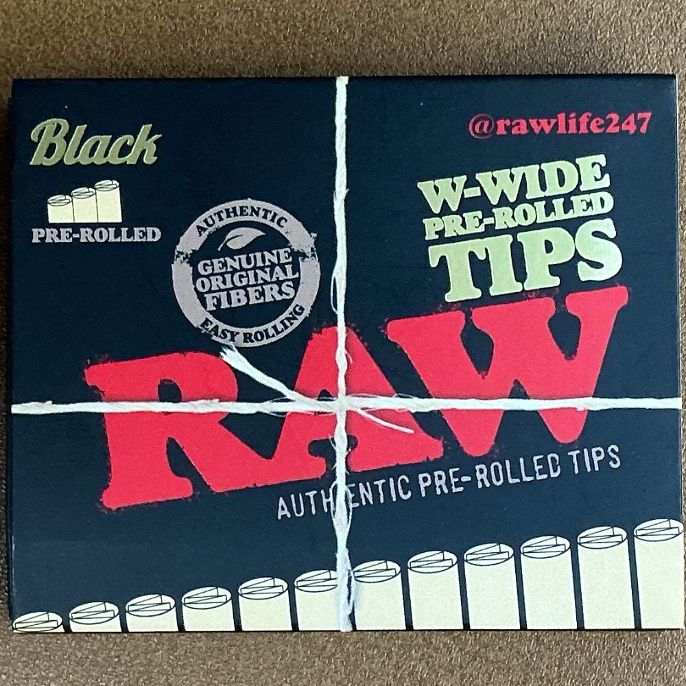 Raw Pre-Rolled Tips Black