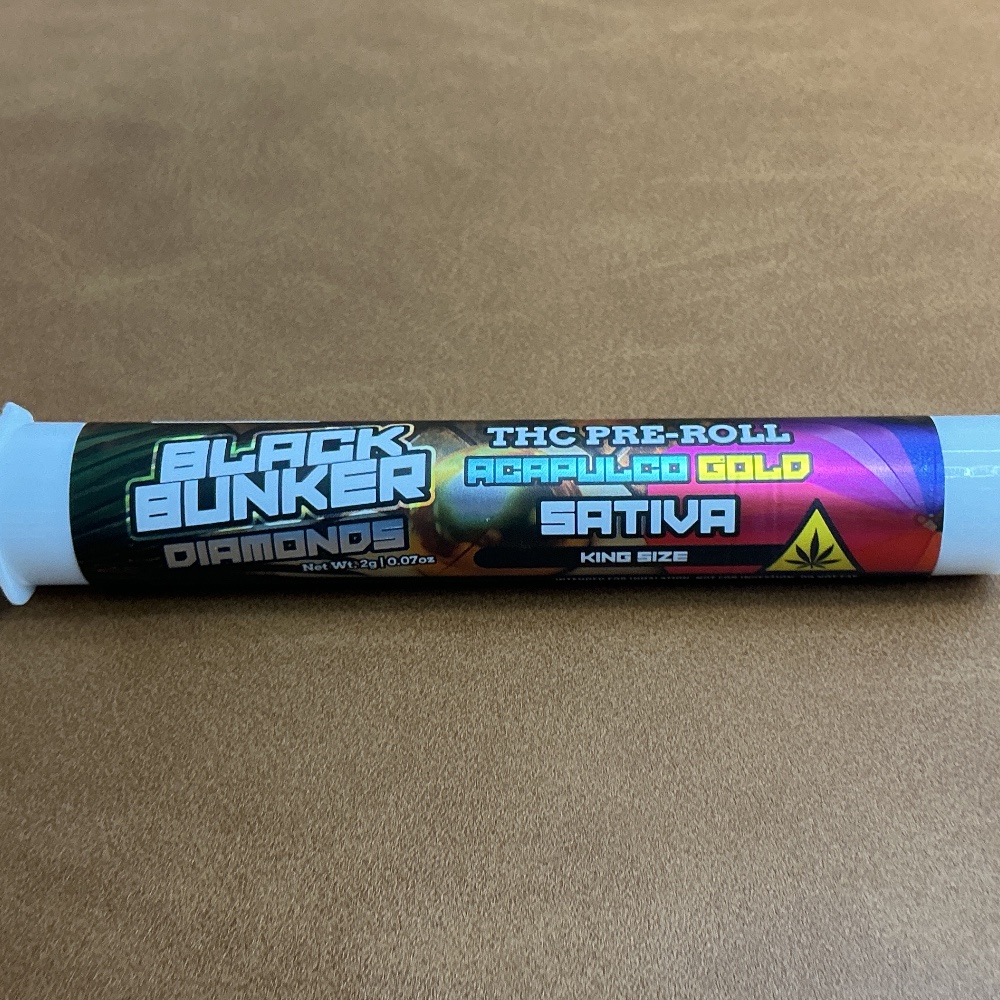 Black Bunker Diamonds 2g Pre-Roll Acapulco Gold 