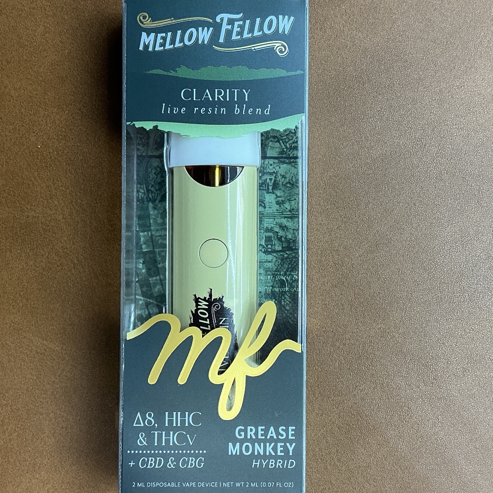Mellow Fellow Clarity Grease Monkey Delta 8 HHC & THCv