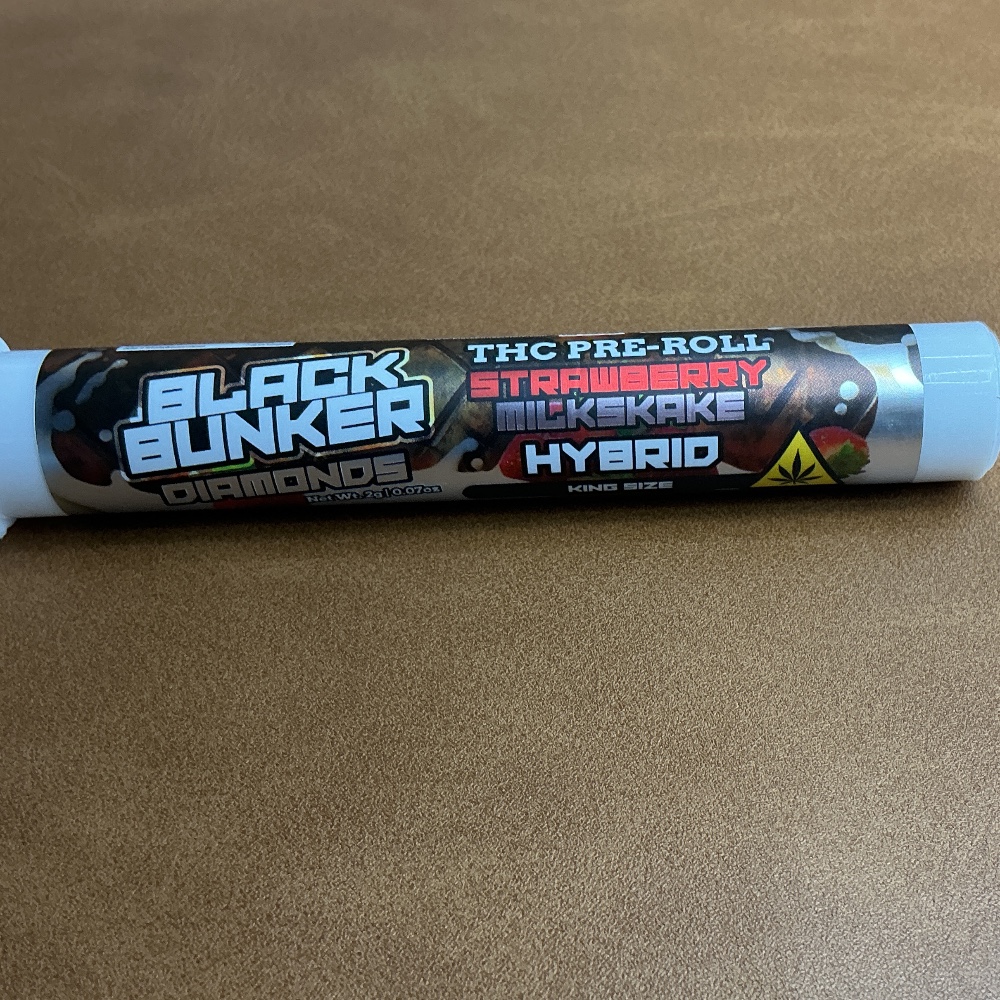 Black Bunker Diamonds 2g Pre-Roll Strawberry Milkshake