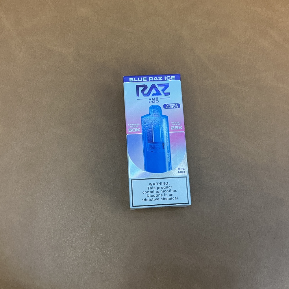 Raz VUE pod 50k Blue razz Ice