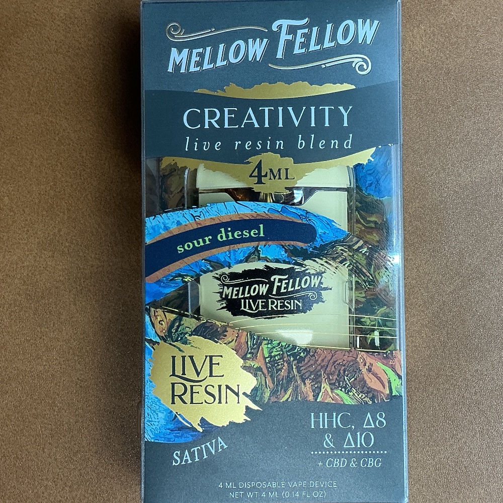 Mellow Fellow Creativity Sour Diesel HHC Delta 8 & Delta 10