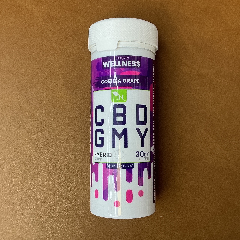 CBD gummy gorilla grape hybrid 