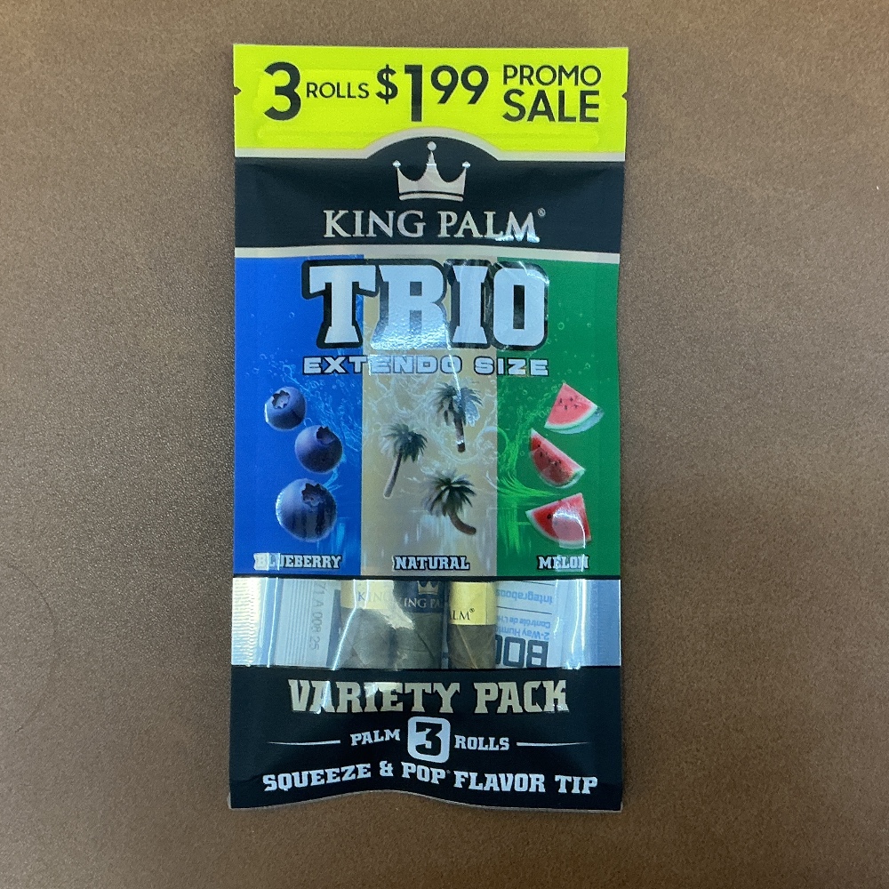 King Palm Trio Blueberry/Natural/Melon Tobacco Free