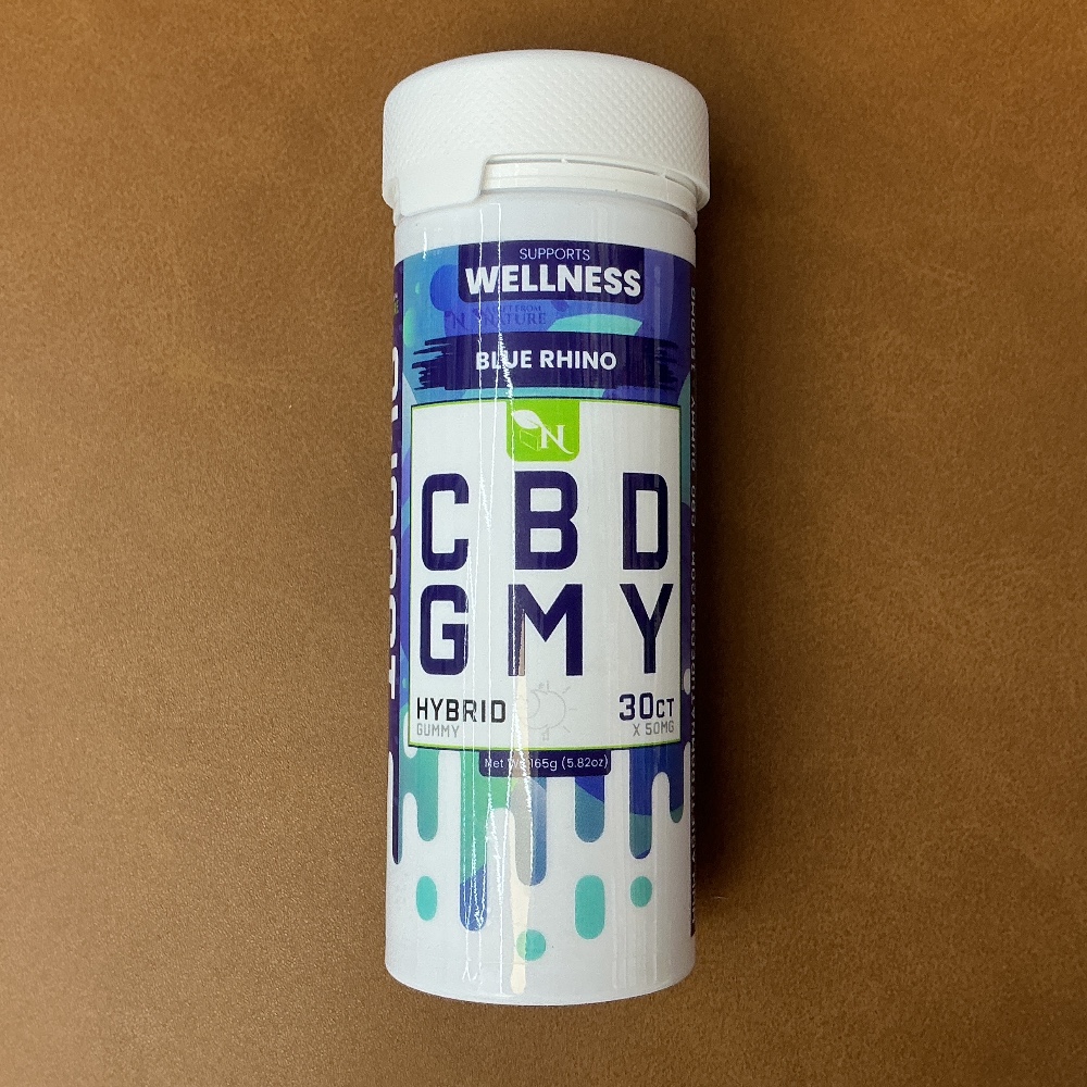 CBD gummy blue rhino hybrid 