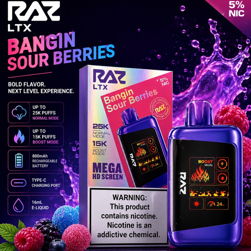 RAZ LTX 25K Puffs Bangin Sour Berries