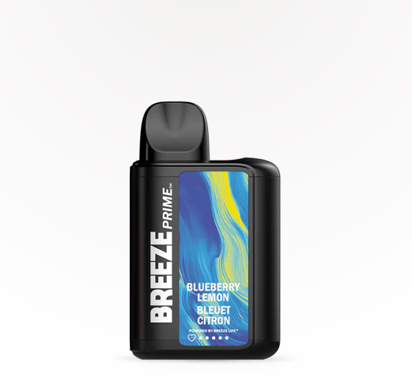 BREEZE Prime 6000 Blueberry Lemon 5% disposable vape at 20 After 4 Smokeshop