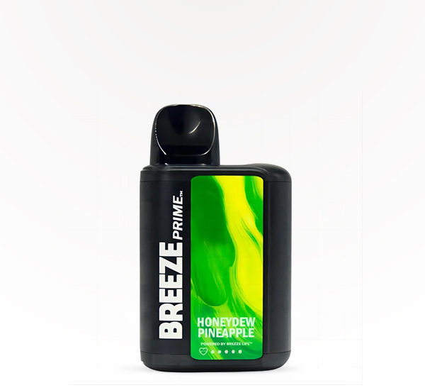 BREEZE Prime 6000 Honeydew Pineapple 5% disposable vape at 20 After 4 Smokeshop
