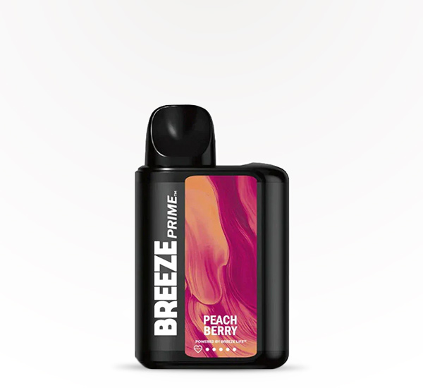 BREEZE Prime 6000 Peach Berry 5% disposable vape at 20 After 4 Smokeshop