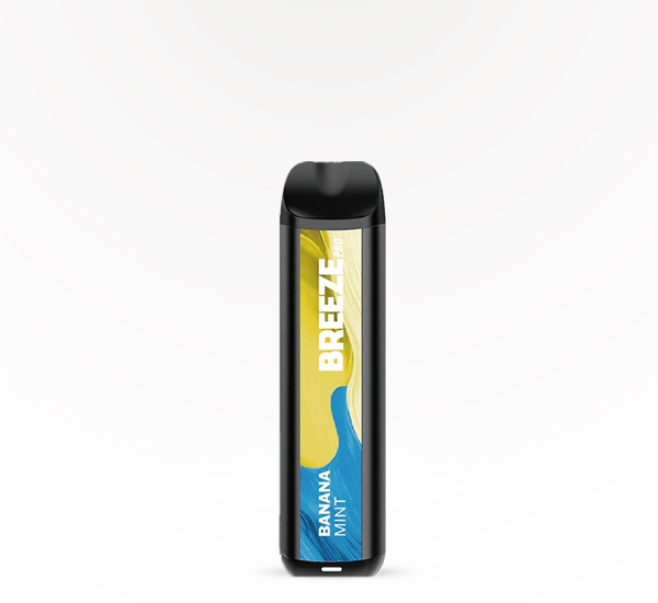 BREEZE Smoke Pro 2000 Banana Mint 5% disposable vape at 20 After 4 Smokeshop