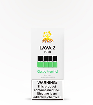 Lava 2 Pods 5 Percent Classic Menthol 4 Pack — in stock at Aladdin Glass & Vape, NJ smoke shop with same-day delivery
