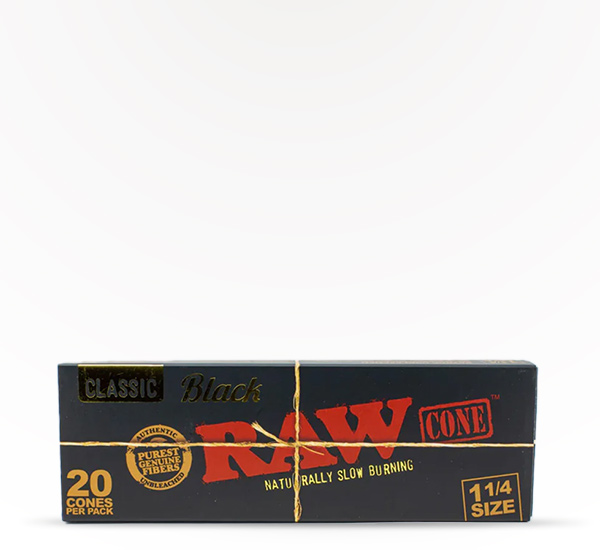 RAW Black 1.25 Classic Cone rolling paper at 20 After 4 Smokeshop
