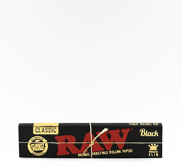 RAW Black King Size Slim Rolling Paper rolling paper at 20 After 4 Smokeshop