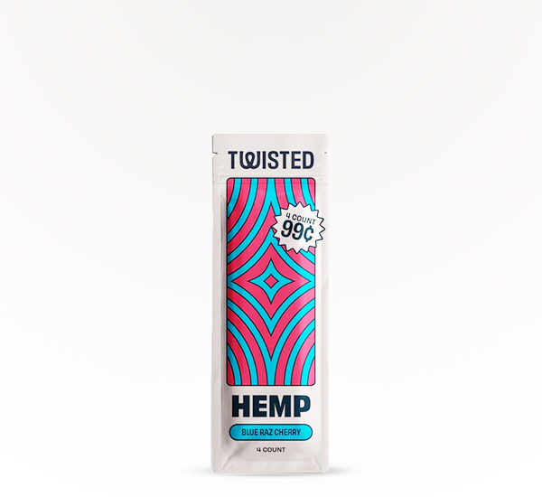 Twisted Hemp Wraps Blue Raspberry Cherry flavored wrap at 20 After 4 Smokeshop