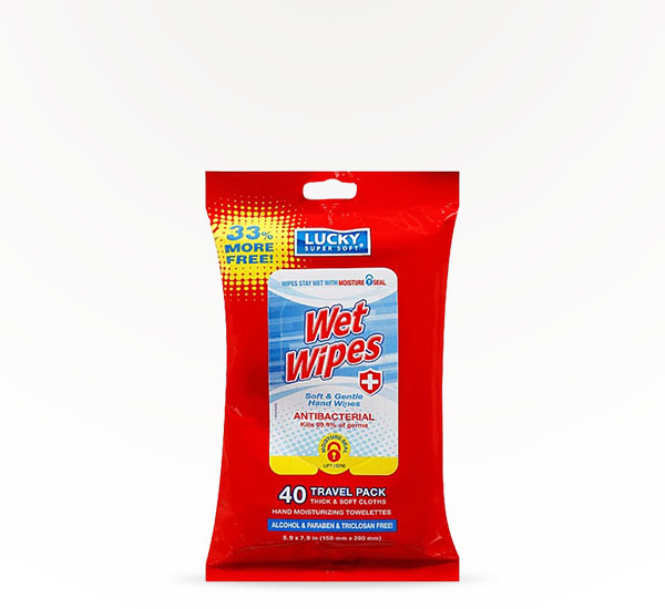 Lucky Super Soft Antibacterial Wet Wipes Delivered Near You Saucey