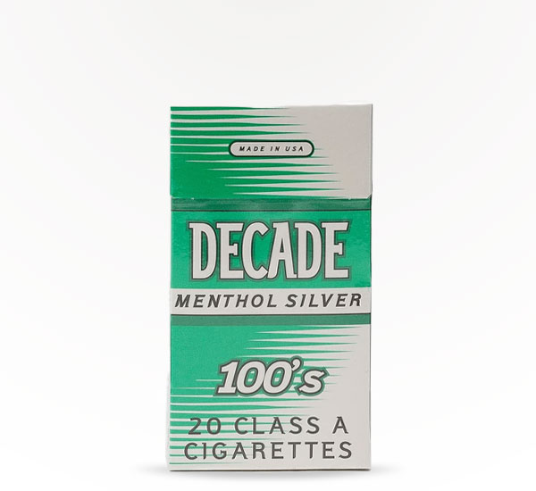 decade menthol silver cigarettes Decade