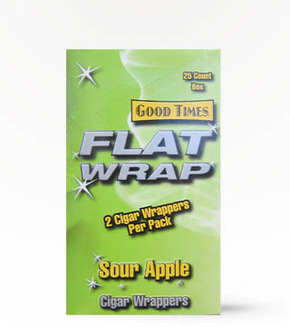 Good Times Flat Wrap Sour Apple Cigar Wrap