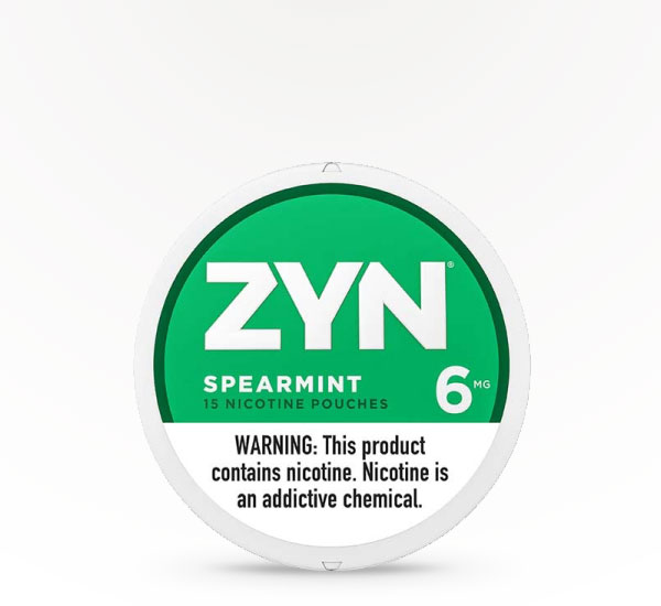 ZYN Spearmint 6 mg nicotine pouch at 20 After 4 Smokeshop